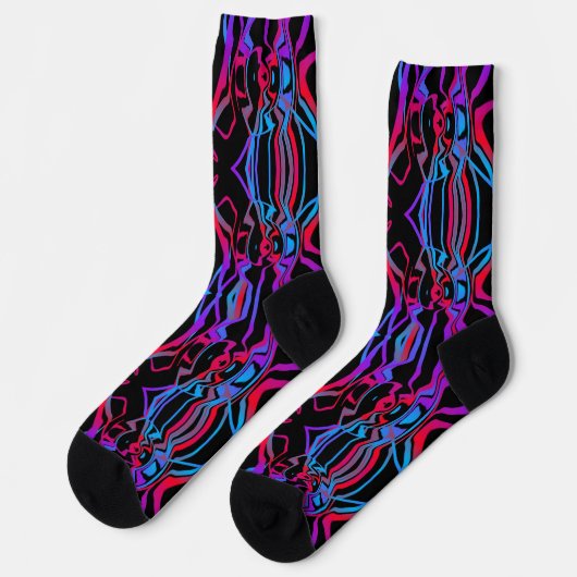 Bright Socks Fractal Seamless Patterns 0042041 Sokken (Links)