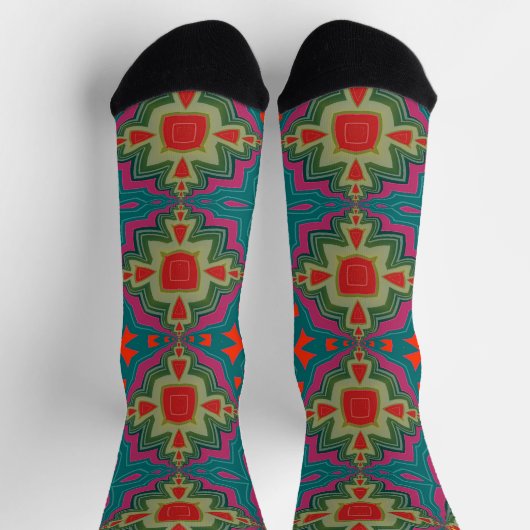 Bright Socks Fractal Seamless Patterns 0042043 Sokken (Top)