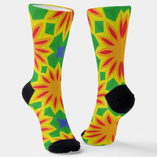 Bright Socks Fractal Seamless Patterns 0042046 Sokken (Gebogen)