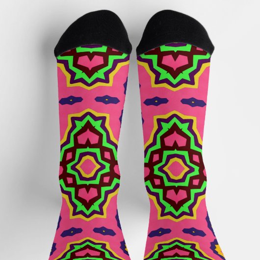 Bright Socks Fractal Seamless Patterns 0042048 Sokken (Top)