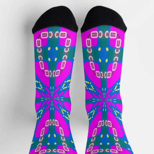 Bright Socks Fractal Seamless Patterns 0042049 Sokken (Top)
