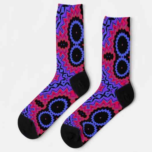 Bright Socks Fractal Seamless Patterns 0042050 Sokken (Links)