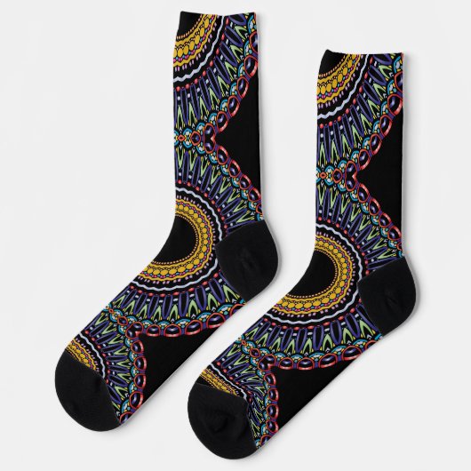 Bright Socks Fractal Seamless Patterns 0042051 Sokken (Links)