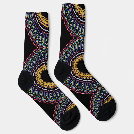 Bright Socks Fractal Seamless Patterns 0042051 Sokken (Rechts)
