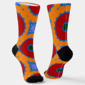 Bright Socks Fractal Seamless Patterns 0042056 Sokken (Gebogen)