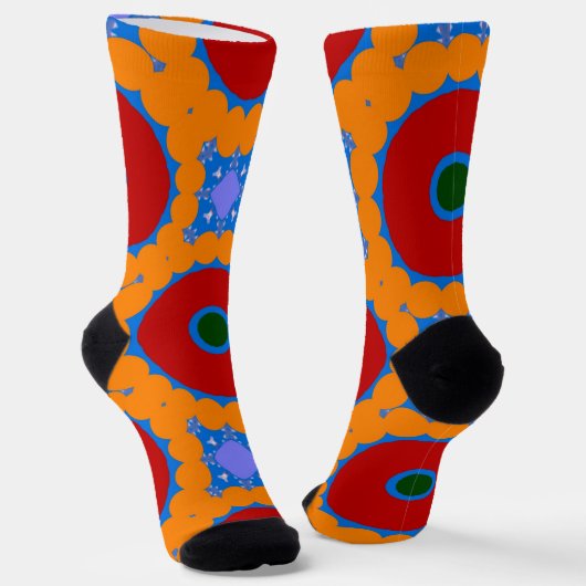 Bright Socks Fractal Seamless Patterns 0042056 Sokken (Gebogen)