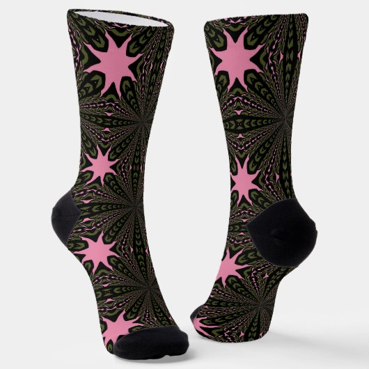 Bright Socks Fractal Seamless Patterns 0042057 Sokken (Gebogen)
