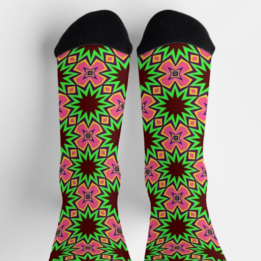 Bright Socks Fractal Seamless Patterns 0042059 Sokken (Top)