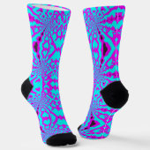 Bright Socks Fractal Seamless Patterns 0042070 Sokken (Gebogen)
