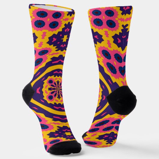 Bright Socks Fractal Seamless Patterns 0042074 Sokken (Gebogen)