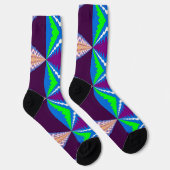 Bright Socks Fractal Seamless Patterns 0042076 Sokken (Rechts)