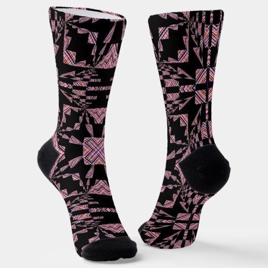Bright Socks Fractal Seamless Patterns 0042077 Sokken (Gebogen)