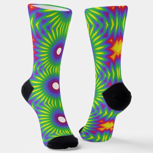 Bright Socks Fractal Seamless Patterns 0042080 Sokken (Gebogen)