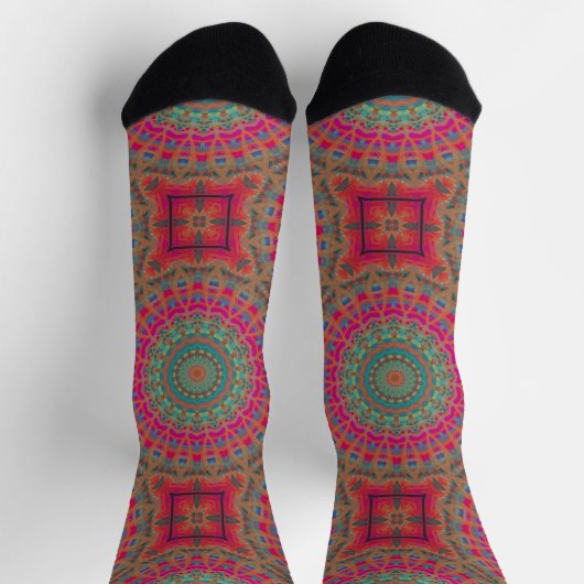 Bright Socks Fractal Seamless Patterns 0042086 Sokken (Top)