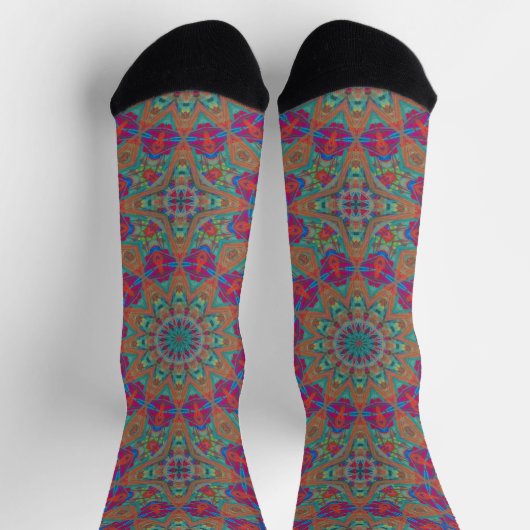 Bright Socks Fractal Seamless Patterns 0042088 Sokken (Top)