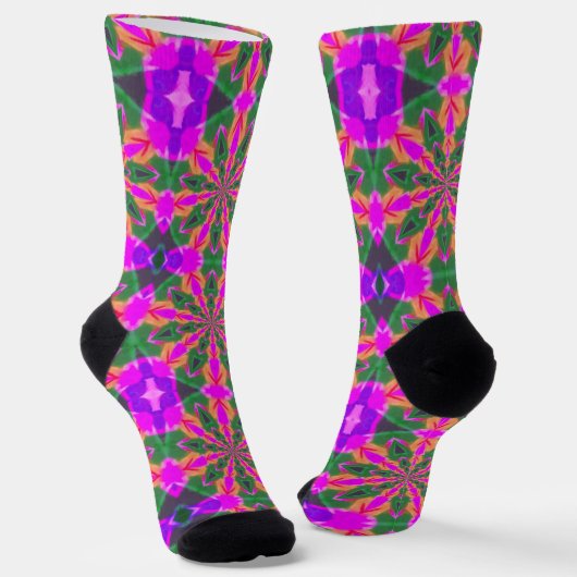 Bright Socks Fractal Seamless Patterns 0042089 Sokken (Gebogen)