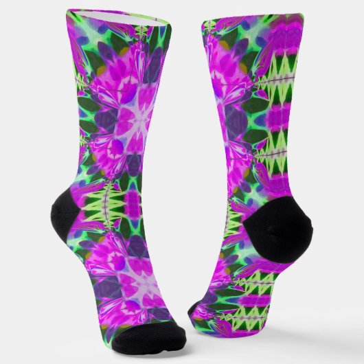Bright Socks Fractal Seamless Patterns 0042093 Sokken (Gebogen)