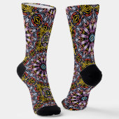 Bright Socks Fractal Seamless Patterns 0042094 Sokken (Gebogen)