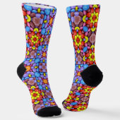 Bright Socks Fractal Seamless Patterns 0042097 Sokken (Gebogen)