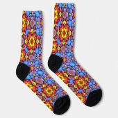 Bright Socks Fractal Seamless Patterns 0042097 Sokken (Rechts)