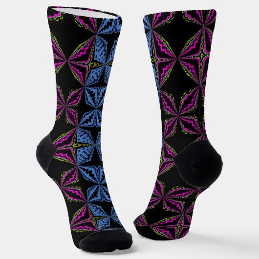 Bright Socks Fractal Seamless Patterns 0042098 Sokken (Gebogen)