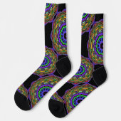Bright Socks Fractal Seamless Patterns 0042100 Sokken (Links)