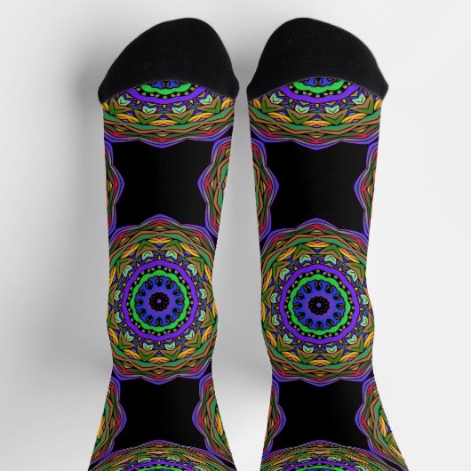 Bright Socks Fractal Seamless Patterns 0042100 Sokken (Top)