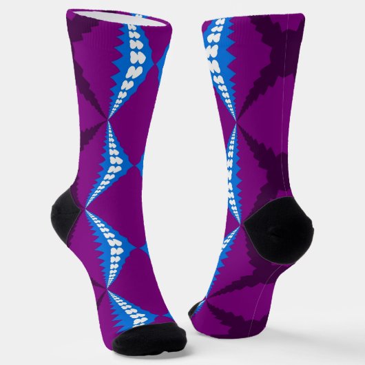 Bright Socks Fractal Seamless Patterns 0042103 Sokken (Gebogen)