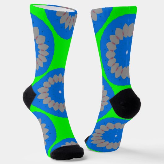 Bright Socks Fractal Seamless Patterns 0042104 Sokken (Gebogen)