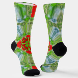 Bright Socks Fractale Naadloze Patronen 0042002 Sokken