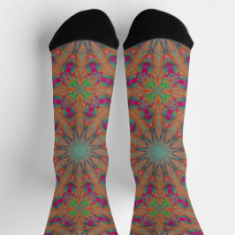 Bright Socks Fractale Naadloze Patronen 0042005 Sokken