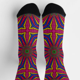 Bright Socks Fractale Naadloze Patronen 0042006 Sokken
