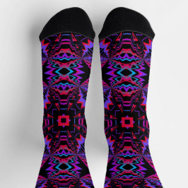 Bright Socks Fractale Naadloze Patronen 0042013 Sokken