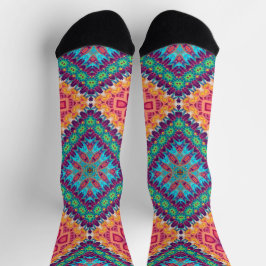 Bright Socks Fractale Naadloze Patronen 0042014 Sokken