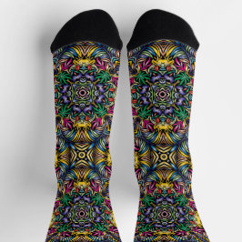 Bright Socks Fractale Naadloze Patronen 0042016 Sokken