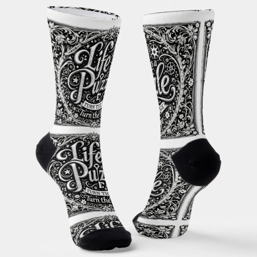 Bright Socks Life Is A Puzzle 0044018 Sokken (Gebogen)