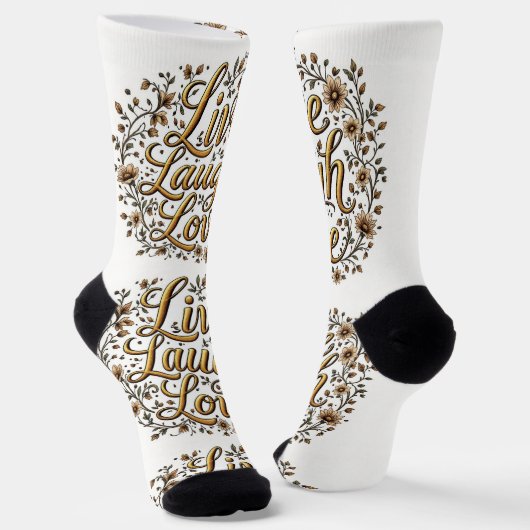 Bright Socks Live Laugh Love 0044028 Sokken (Gebogen)