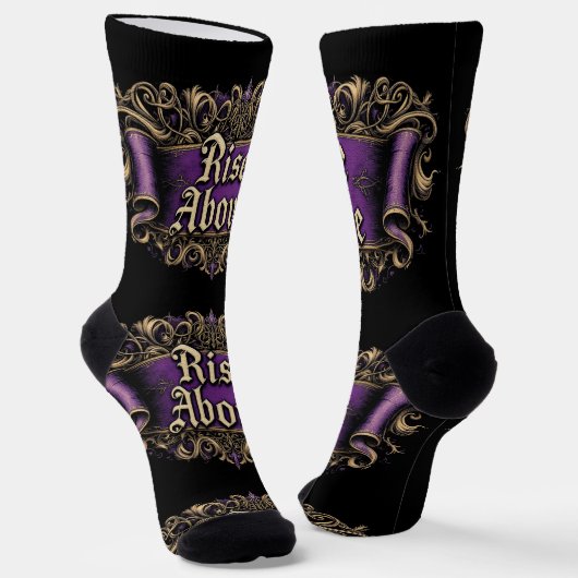 Bright Socks Motivational Art Rise Above 0044008 Sokken (Gebogen)