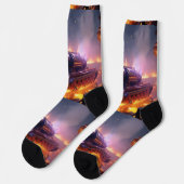 Bright Socks Picture Art 0038489 Sokken (Links)