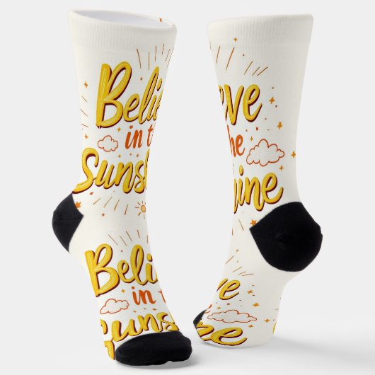 Bright Socks RANDOPIX Believe In Sunshine 0039496 Sokken (Gebogen)