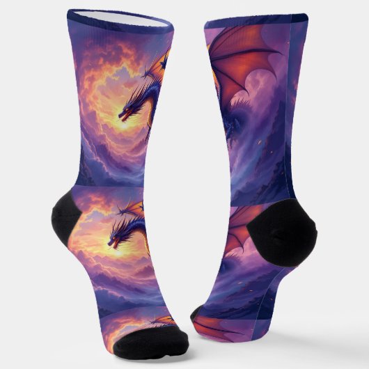 Bright Socks RANDOPIX Dragon In Clouds 0039520 Sokken (Gebogen)