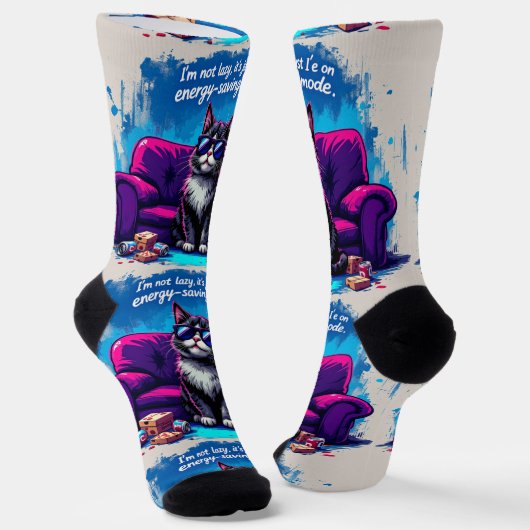 Bright Socks RANDOPIX Energy Saving Cat 0039523 Sokken (Gebogen)