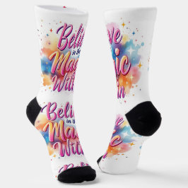 Bright Socks RANDOPIX Geloof in Magie Binnen 00394 Sokken
