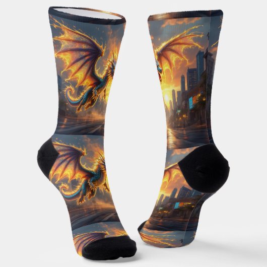 Bright Socks RANDOPIX Golden Dragon 0039521 Sokken (Gebogen)