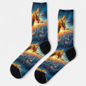 Bright Socks RANDOPIX Green Fire Dragon 0039513 Sokken (Links)