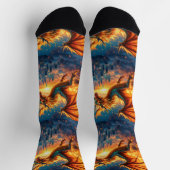 Bright Socks RANDOPIX Green Fire Dragon 0039513 Sokken (Top)