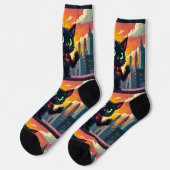 Bright Socks RANDOPIX Kunst Sokken Feline 0039500 (Links)