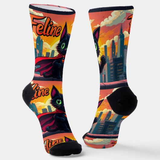 Bright Socks RANDOPIX Kunst Sokken Feline 0039500 (Gebogen)