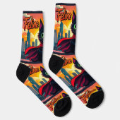 Bright Socks RANDOPIX Kunst Sokken Feline 0039500 (Rechts)