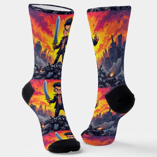 Bright Socks RANDOPIX MAYDAY 0039499 Sokken (Gebogen)